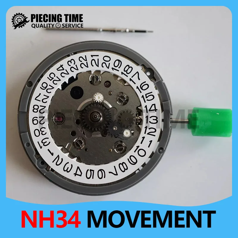 

24 Jewels Mod Mechanical Watch Movement NH34A 24H GMT Hands Date at 3:00 Standard GMTJapan Genuine GMT NH34 Movement Automatic