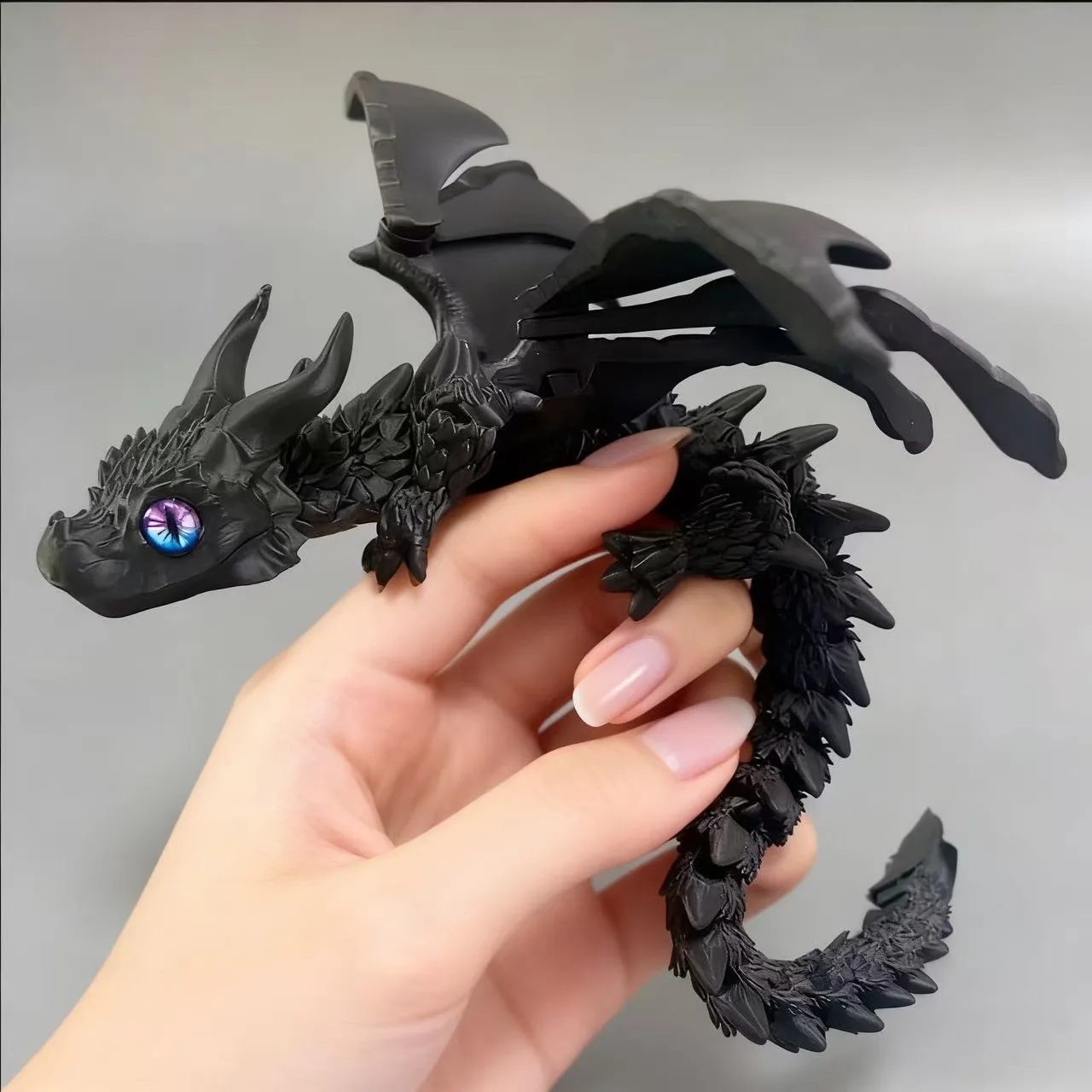 9-17in 3D Printing Fly Dinosaur Action Figure Mini Toys Home Desktop Decoration Ornament Statue Winged Carriage Dragon Figurine view 2