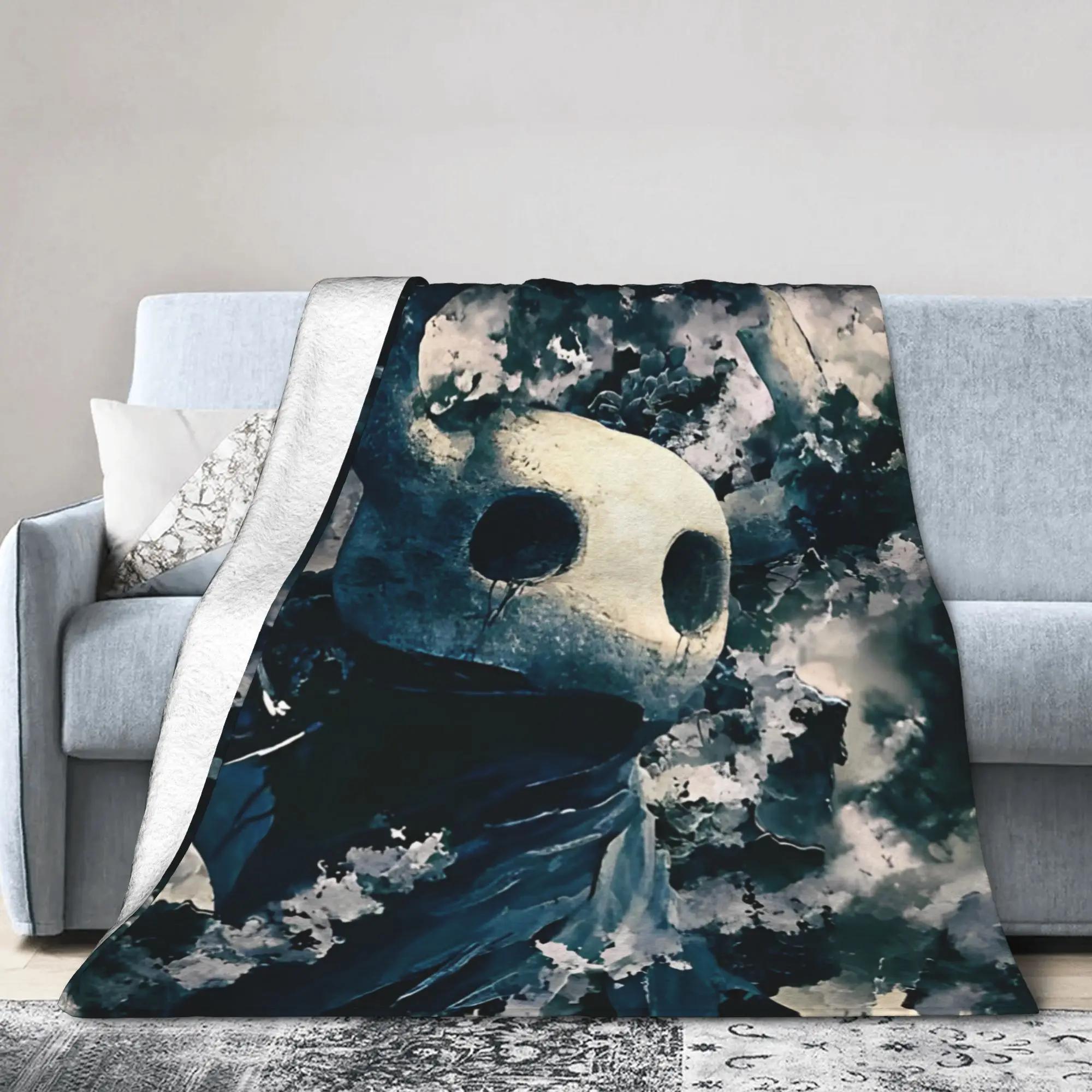 Hollows Knights Ghost Blanket Coral Fleece Plush All Season Multifunction Super Warm Throw Blankets for Bedding Car Rug Piece