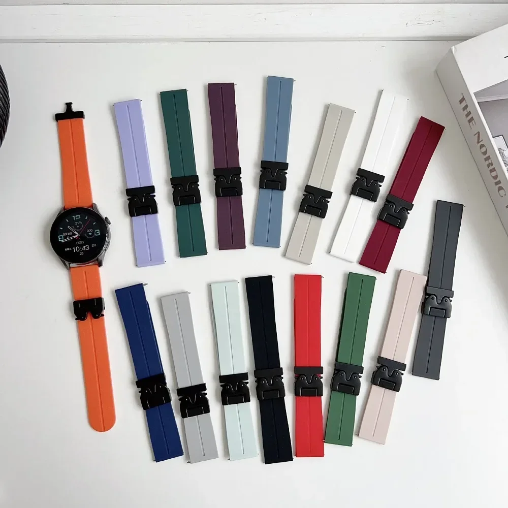 Soft Silicone 20mm 22mm Loop Strap for OnePlus Watch 2R Amazfit Balance GTR 4 Sports Band for Samsung Galaxy FE 7 6 5 40mm 44mm