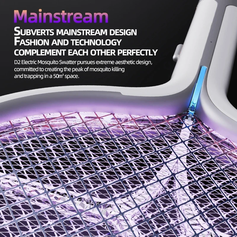 Lenovo Mosquito Killer Lamp 2-in-1 Electric Mosquito Swatter Rechargeable Automatic Mosquito Attraction Wall-Mounted/Desktop