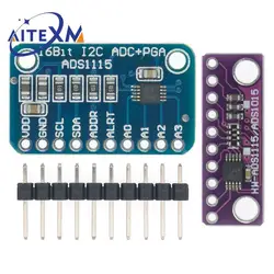 ADS1115 ADS1015 16 Bit I2C Module Precision ADC 4 Channel Development Board Pro Gain Amplifier 2.0V to 5.5V for Arduino RPi