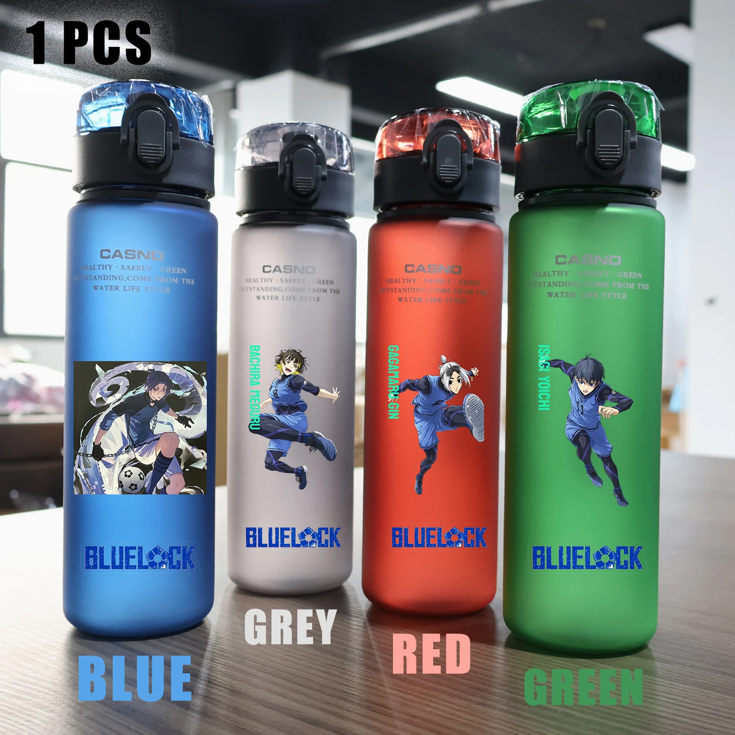 Anime BLUE LOCK Isagi Yoichi Bachira Meguru Flip-top Water Bottle Drink Cup Children Gift Chigiri Hyoma Portable Outdoor Sport