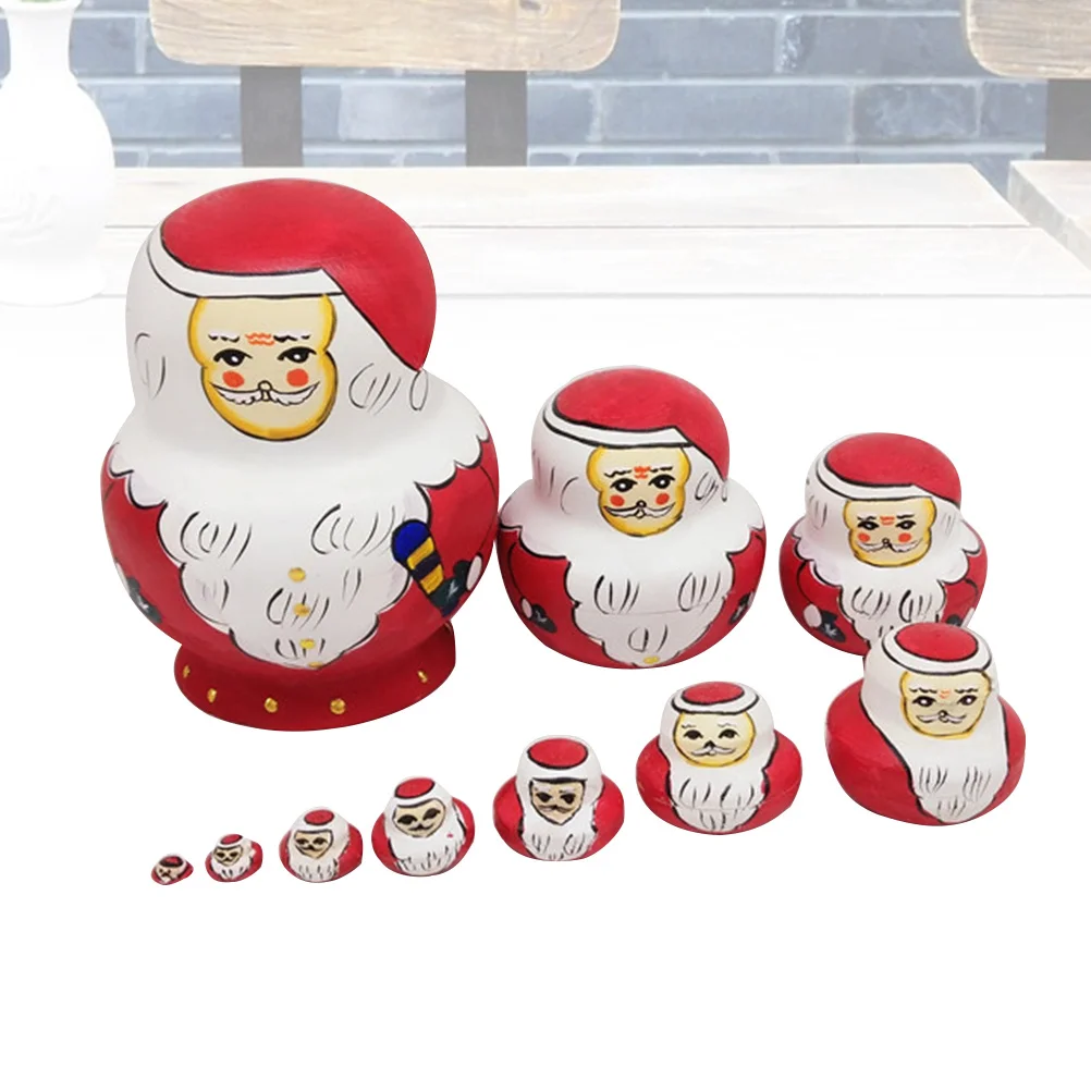 10個入り サンタクロース 雪だるま ロシアの入れ子式オーナメント ギフトボックス クリスマスデコレーション クリスマス サンタの入れ子式おもちゃ