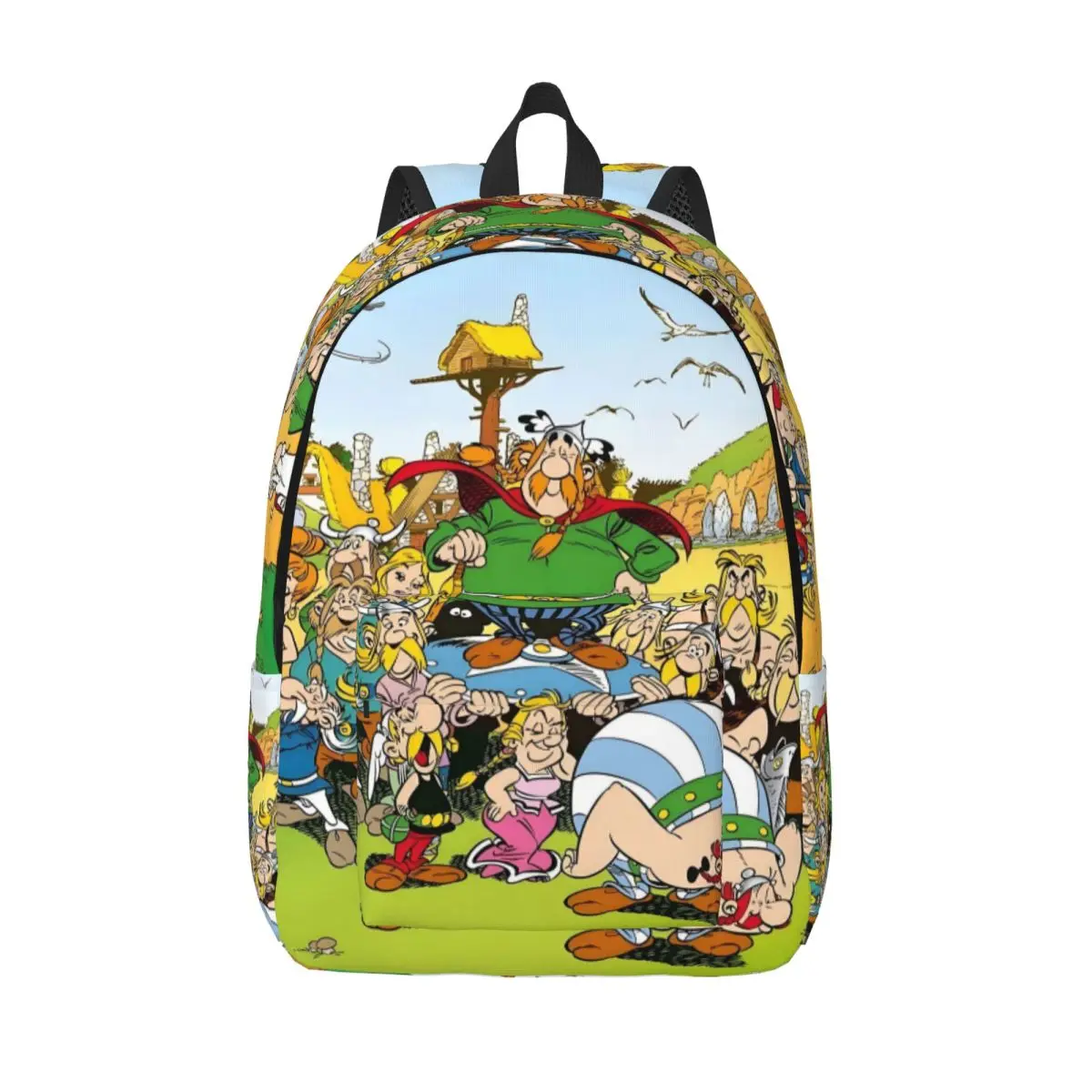 

Холщовые рюкзаки в стиле аниме Гаул Астерикс на заказ для мужчин и женщин, водонепроницаемые школьные сумки с французским мультяшным принтом, сумки для книг