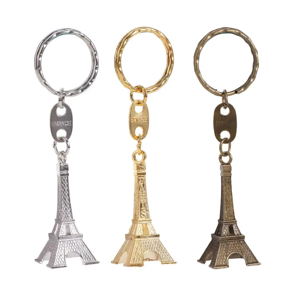 

Simple Vintage France Tower Keychain Alloy Fashion Eiffel Tower Bag Pendant Trending Decoration Paris Keyring Car Key Pendant