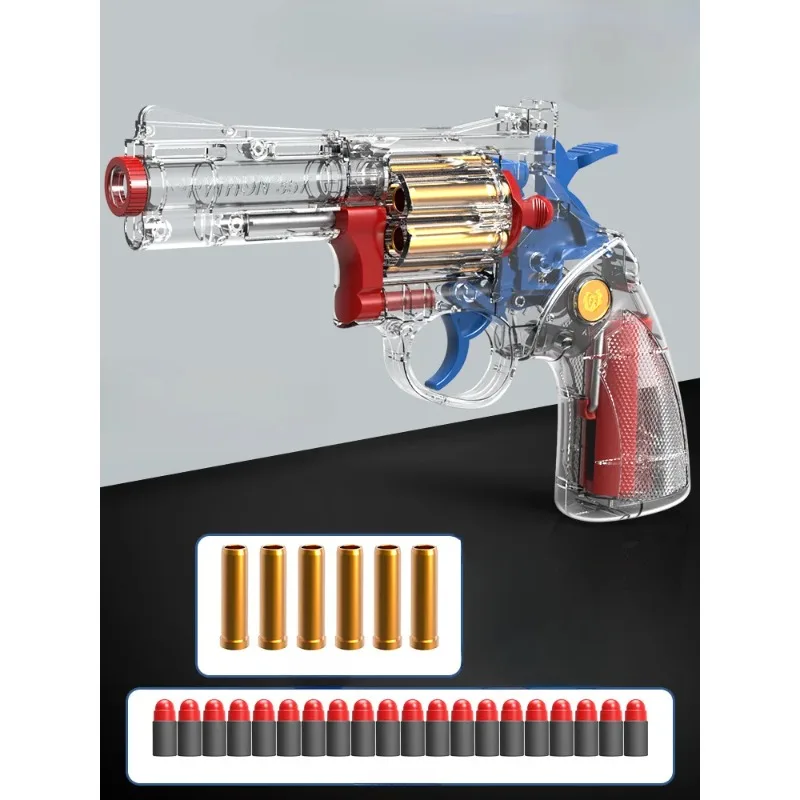Revolver ZP-5 balles souples pistolets jouets pistolet pistolet Blaster jouet pistolet coquille éjection mousse transparente fléchettes lanceur pour adultes garçons