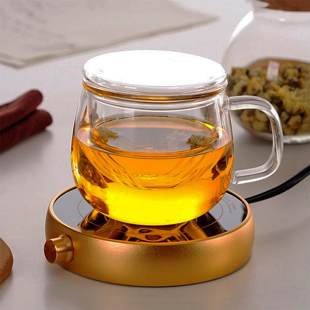 Glass Flower Teapot Heat-resistant Transparent Double-layer Tea Cup Tea Insulation Heating Tea Afternoon Teapot Cup Glass