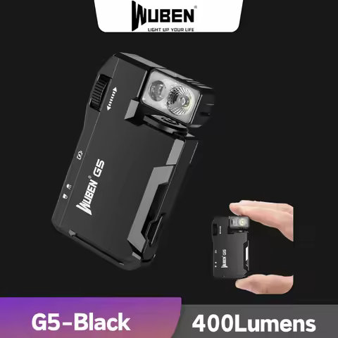 WUBEN G5 EDC Flashlight 400Lumens RGB&amp;White Type-C Rechargeable Pocket-Sized Brilliance Keychain Light Bulit-in Battery