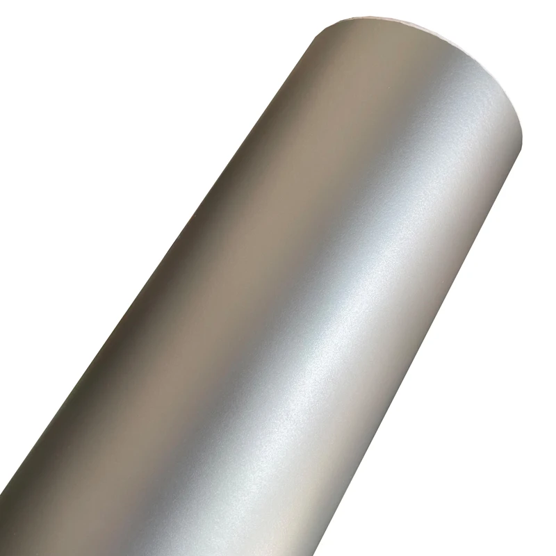 Matte Silver Wrap Vinyl Roll with Air Release Self Adhesive Car Wrapping Decal