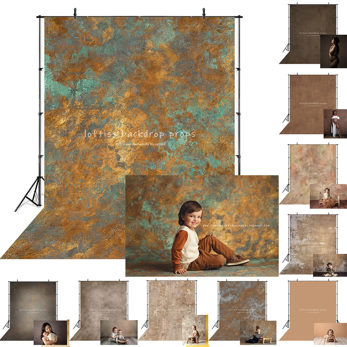 Gold Brown Backdrops Abstract Solid Texture Props Child Newborn Photography Adult Dark Brown Decors Kids Backgrounds