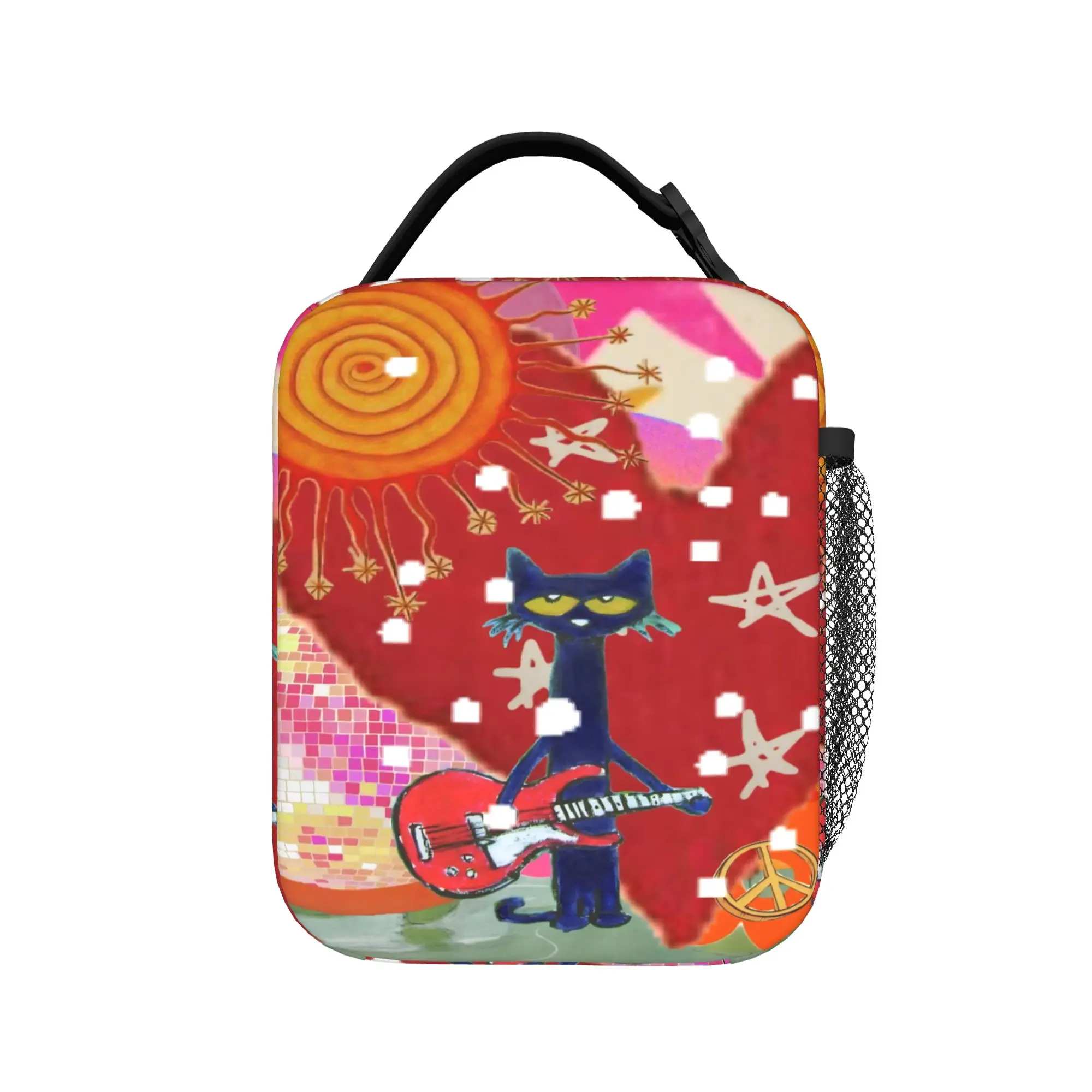Pete The Cat Insulated Lunch Bags for Men Women  Food Container Portable Cooler Thermal Lunch Boxes For Picnic