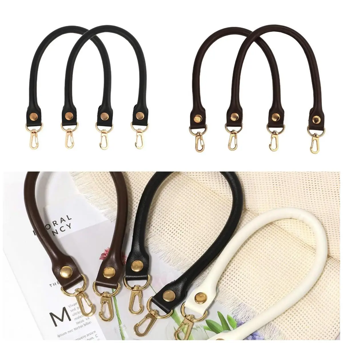 

2 шт., 42 см, ручка для сумки из воловьей кожи, женская съемная сумка на плечо, сменные аксессуары «сделай сам», ремешок для сумки для женщин