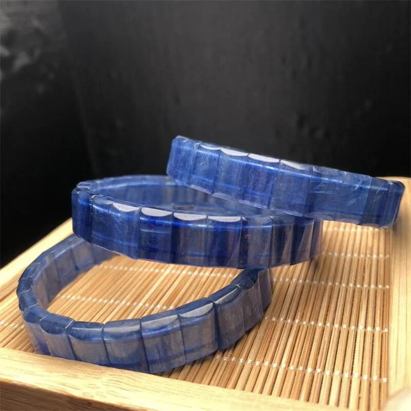 Natural Kyanite Bangle Women Elegant Crystal Healing Fengshui Energy Bangles Jewelry Gift 1pcs 11x7mm