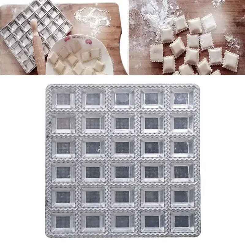 DIY Ravioli Maker Dumpling Dough Press Mold Aluminum Alloy Pastry Mould For Making Square Raviolis Essential Kitchen Gadget Tool