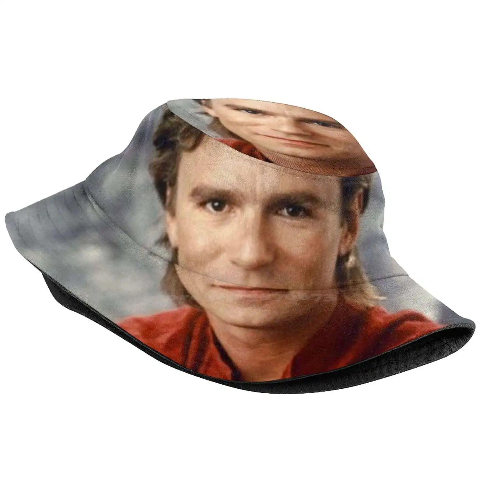 Richard Dean Anderson Aesthetic Sun Cap Fisherman Hat Bucket Hats Richard Dean Anderson Actor Movie Film Celebrity Vintage