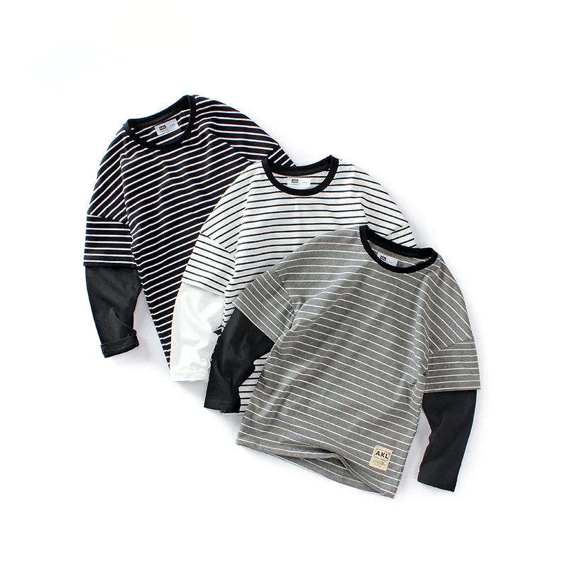 Kids Clothes Children Striped T-shirt for Kids Boy 10 Years Long Sleeved Children Clothing Boy Clothes Sleepwear Ropa De Niño 잠옷