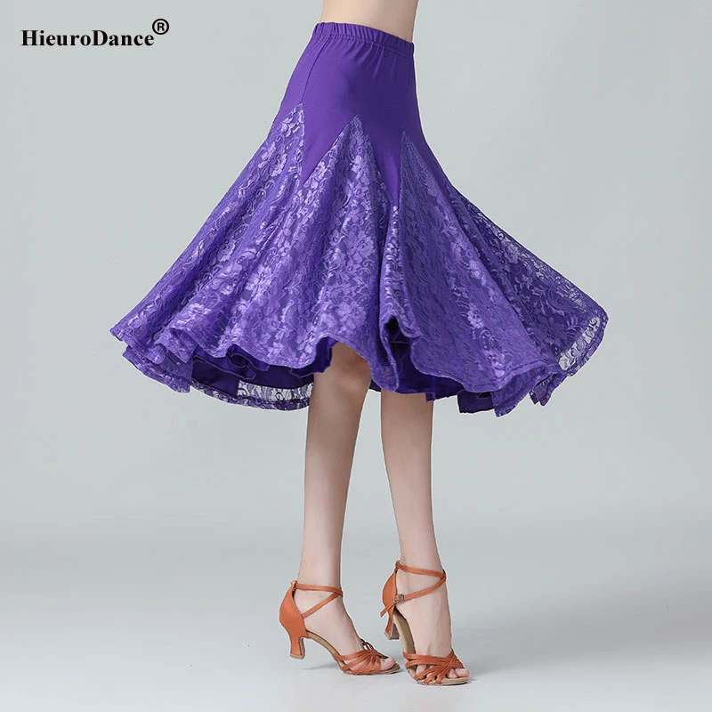 Women Practice Dance Wear Skirt Elegant Practice Skirt Ballroom Latin Skirts Performance Wear Outfits Tango Waltz Dancing Skirts