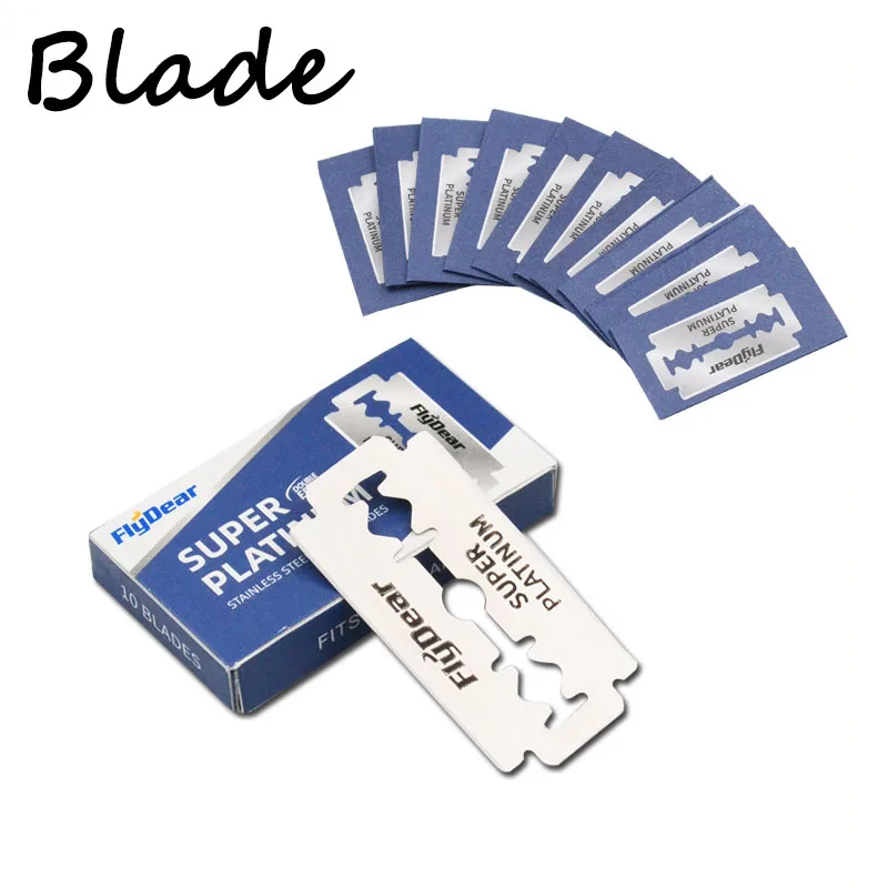 10/20/30/40/50/60 شفرات مواد من الستانليس ستيل شفرة حلاقة متينة بحافة مزدوجة شفرات آمنة من الفولاذ المقاوم للصدأ #1