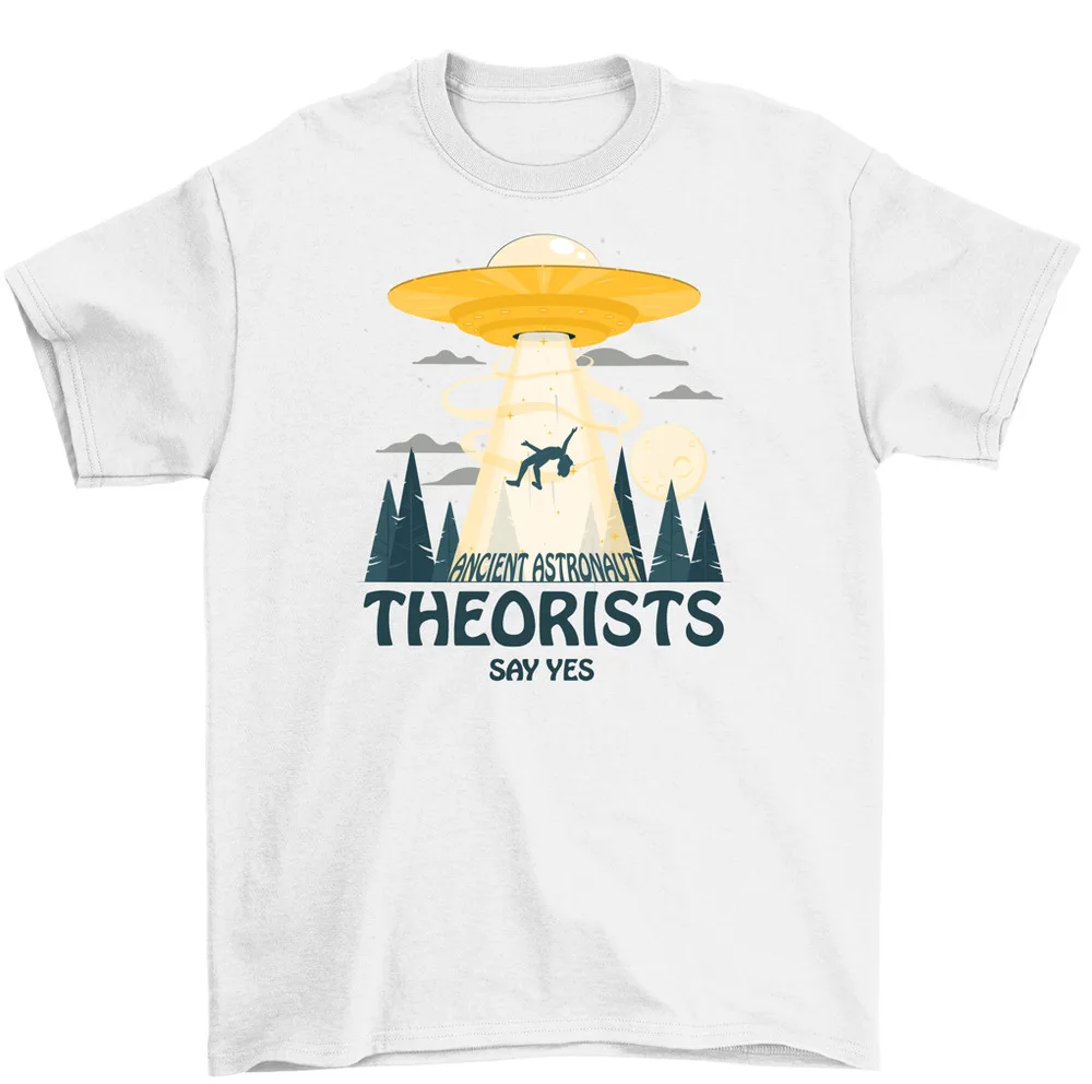 Ancient Astronaut Theorists UFO Abduction Sci-Fi Alien T-Shirt Men Women High Quality 100%Cotton Short Sleeve