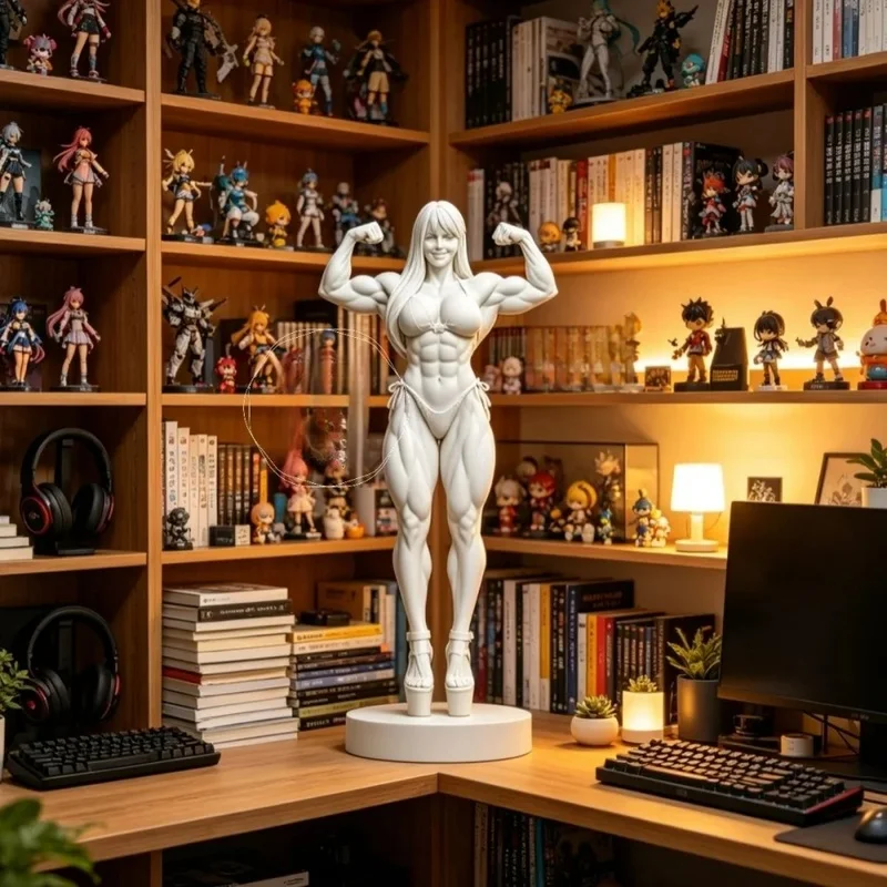 Fitness Competition, Bodybuilding Female Athlete Muscle Figurines, Study Room, Bedroom, Gym Decoration