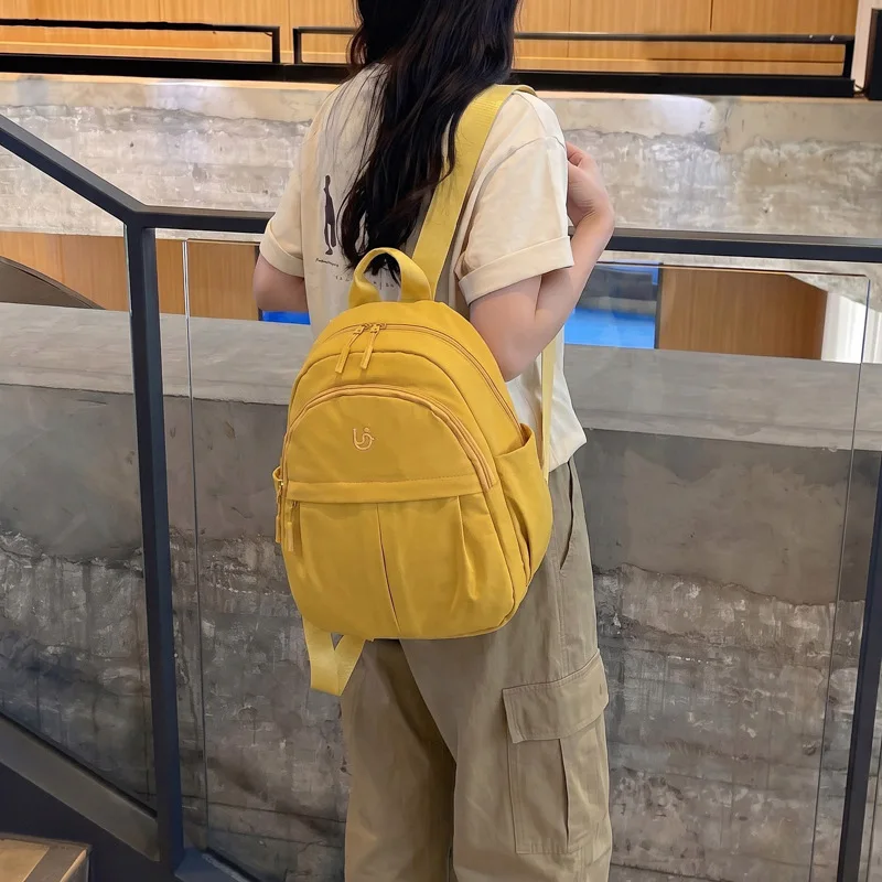 New Nylon Mini Backpack Lightweight Breathable Commuting Women Backpack Casual Large Capacity Student Schoolbag
