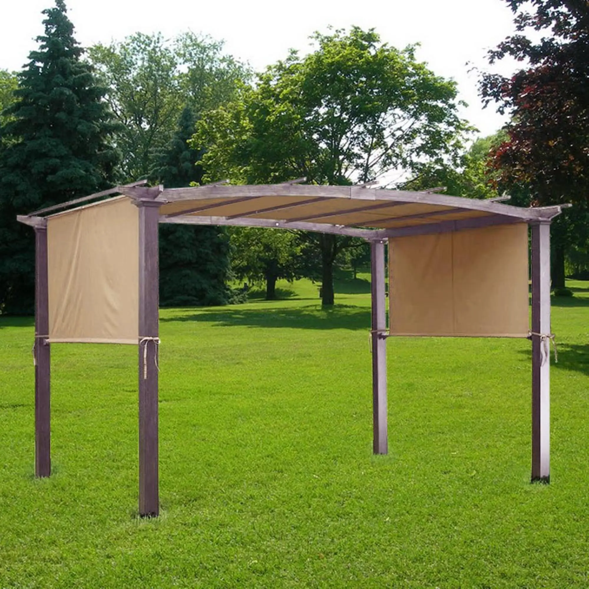 

17x6.5Ft Pergola Canopy Replacement Cover Beige