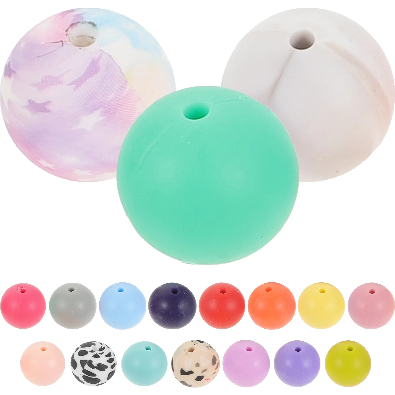 

Silicone Beads for Bracelets Making Kits Beading Supplies Hanging Chain Keychain