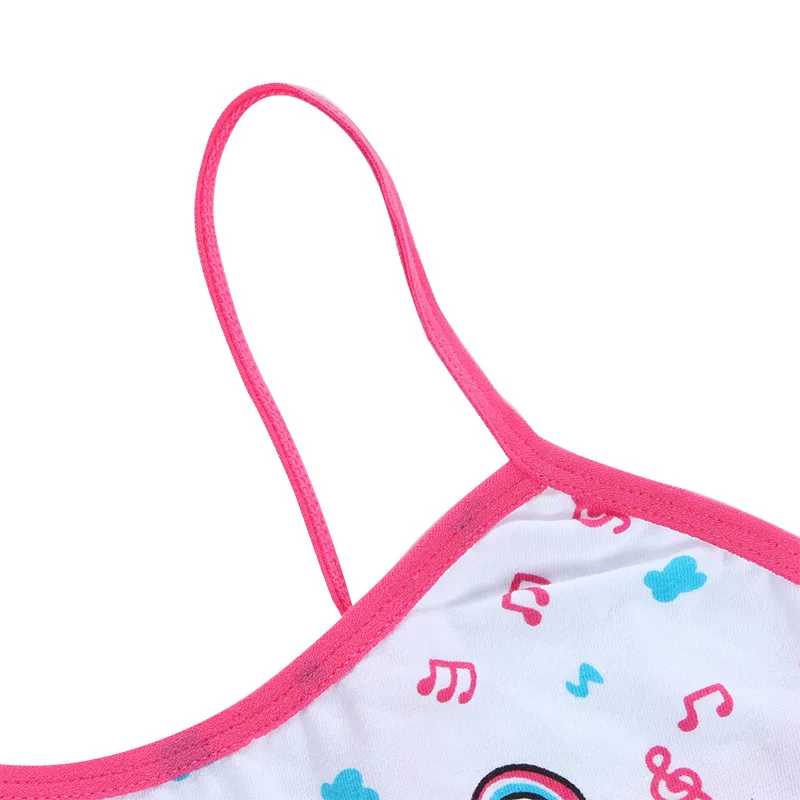 Teenage Girls Small Bra Vest Cotton Floral/Panda/Rainbow Children Underwears Kids Singlets Purbery Student Camisole Training Bra