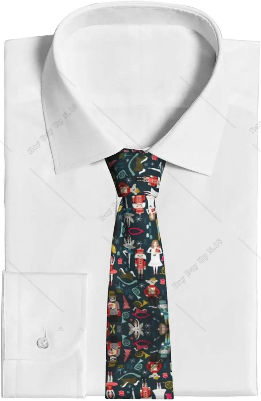 Men Necktie Polyester Fiber Soft  Comfortable Durable Suitable for Business Daily Life Weddings Women Nutcracker Ballet Xmas
