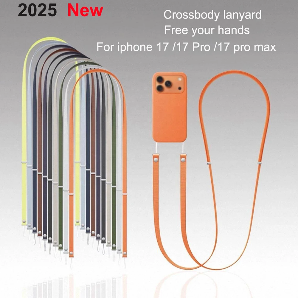 

5pcs For 1:1 Magnetic Crossbody Straps Phone Case Lanyard For iPhone 17 Air 17 Pro Max Adjustable Neck Strap Lanyard Anti Lost