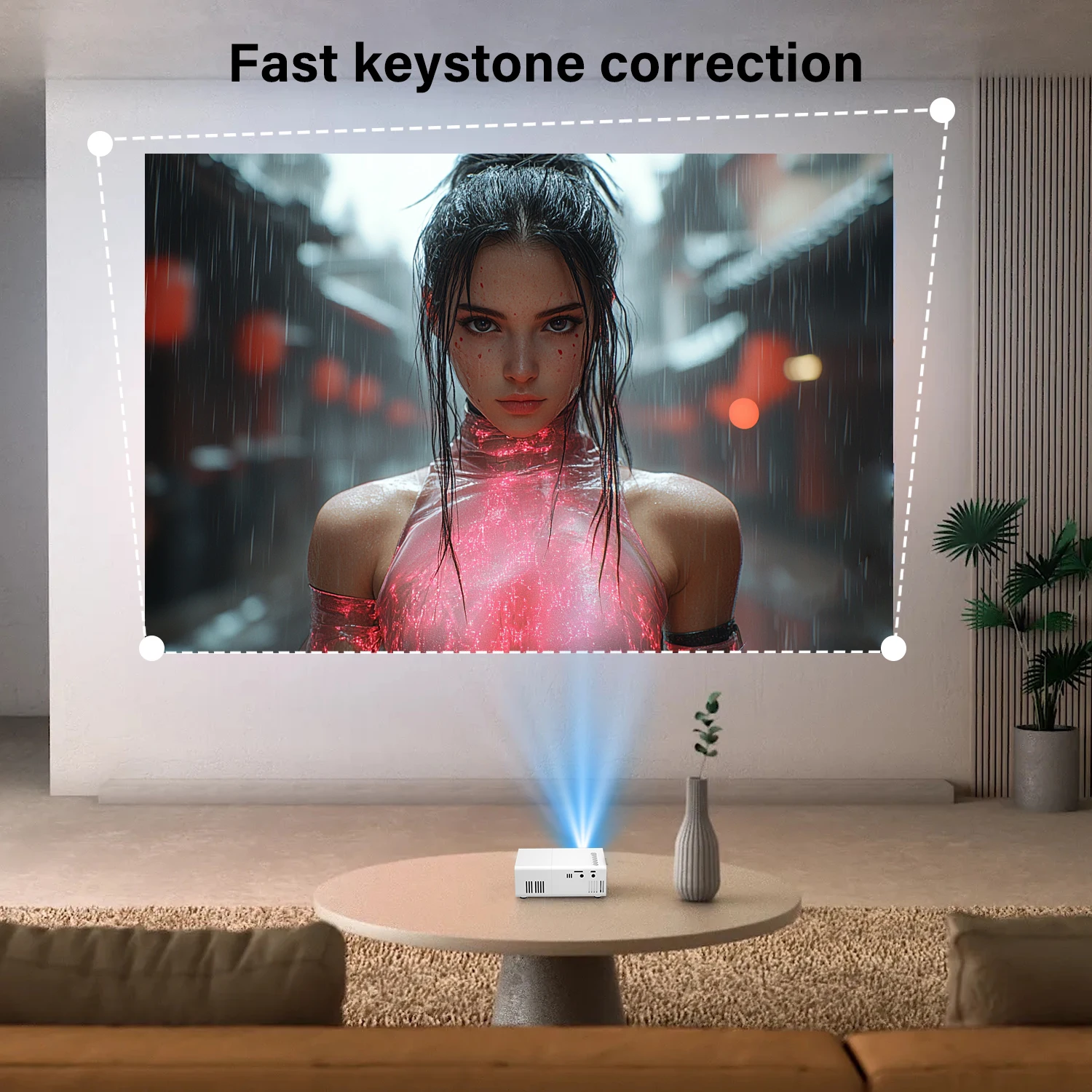 Projector Compact Portable Projector, USB HDMI Supported, Mini HD Home Theater Movie Video for Indoor Outdoor