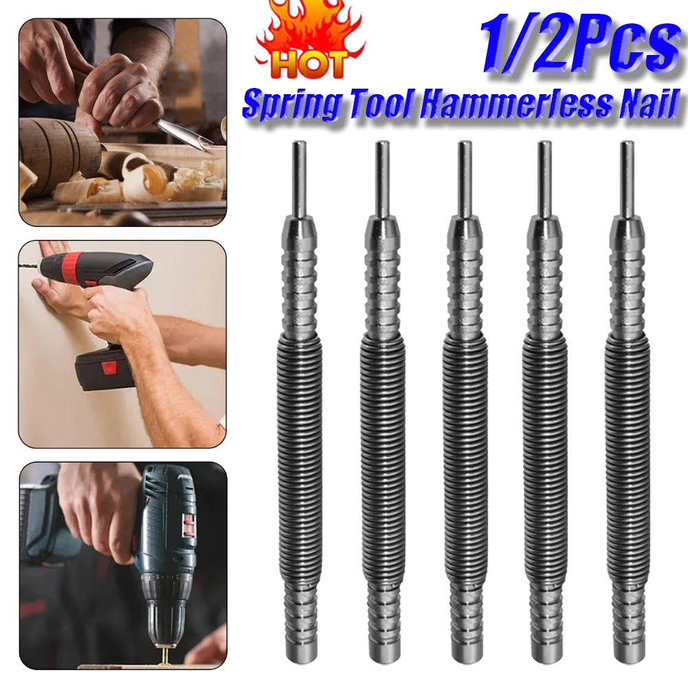 

1/2Pcs Center Pin Punch Double Head 1/16&3/32inch Spring Loaded Marking Holes Tool Door Pin Removal Tool Center Holes Punch