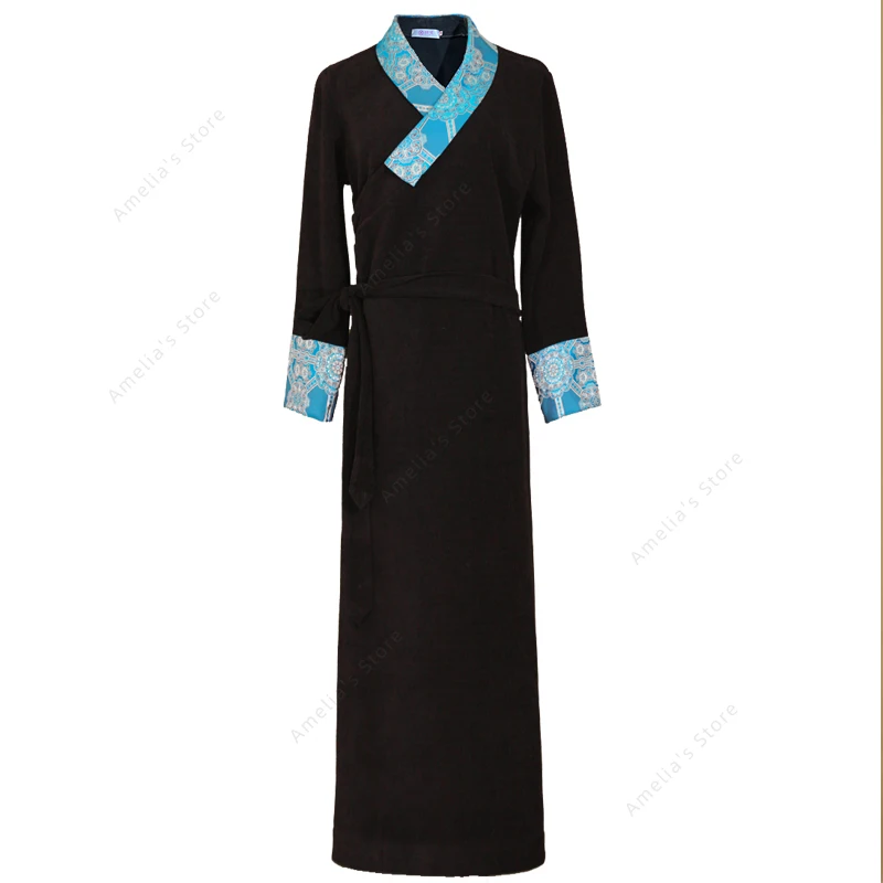 

Women's Fleece-Lined Tibetan Chuba - Warm Winter Ethnic Jacket/Robe Tibet Dress