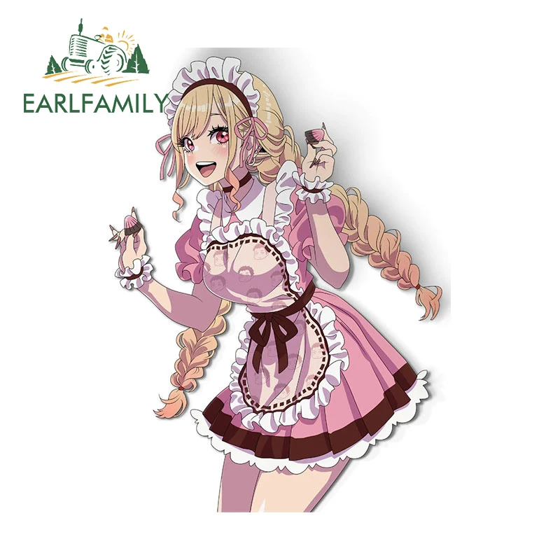 

EARLFAMILY 13 см X 9,6 см для Марина клубника горничная автомобильные наклейки граффити креативные наклейки виниловые солнцезащитные стильные автомобильные доски для серфинга