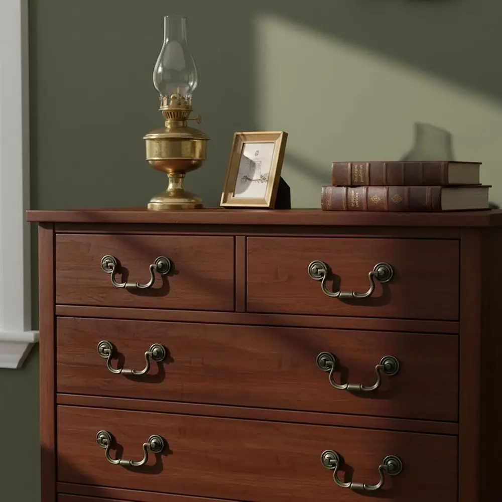 Classic Zinc Alloy Drawer Pulls Vintage Antique Bronze Furniture Handles Stylish Retro Cabinet Handles Home Furniture