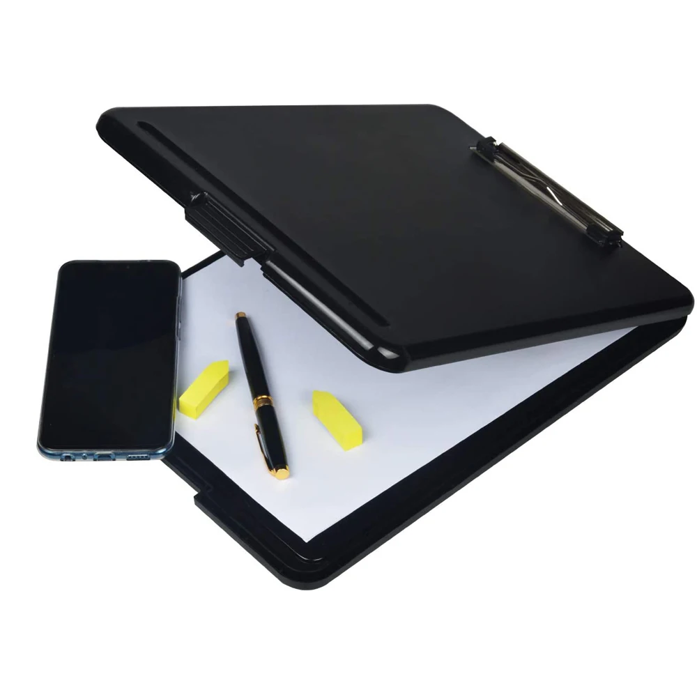for School Multifunction Plastic Stationery Durable Paper Holder A4 Clipboard Box Document Case Writing Pad Filing Storage