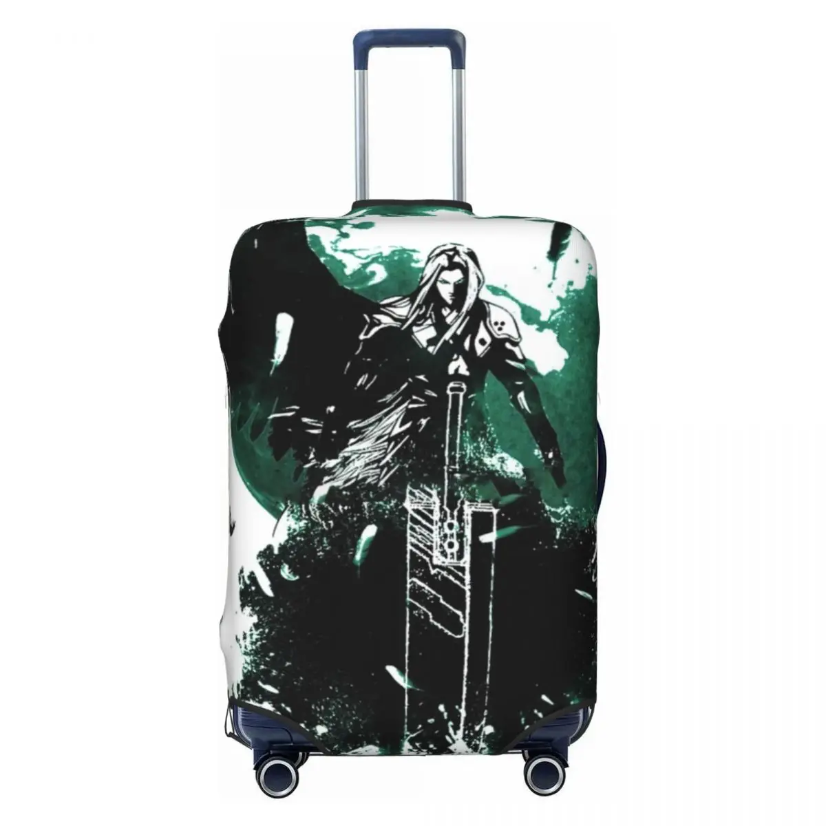 Sephiroth Final Fantasy VII Suitcase Cover cloud cool man game wing half Cruise Trip Protector Flight Practical Luggage Supplies