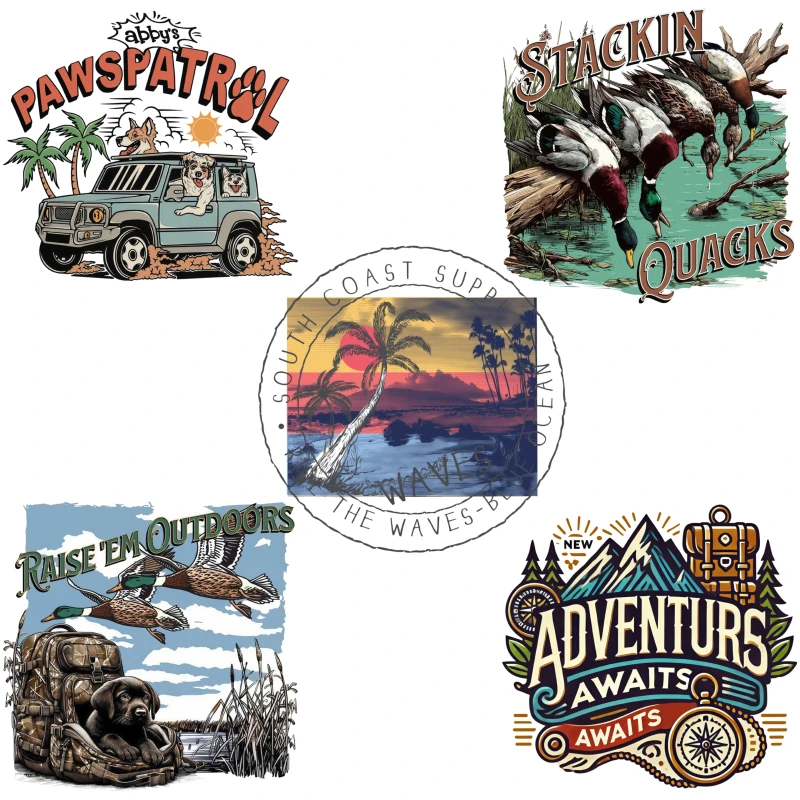 Personalized Fashion Heat Transfer Printing Stickers Iron-on Men and Women Clothing DIY Bags T-shirt Accessory Decorative Patch