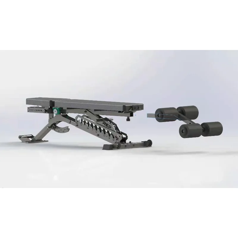 Banco abdominal ajustable para gimnasio multifunción comercial