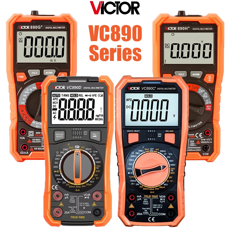 

Victor Digital Multimeter High-Precision Digital Display Multimeter Dual Insurance Stable and Safe Electrical Instrument