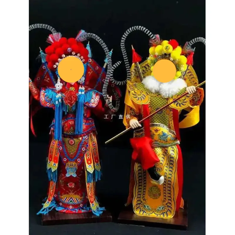 

Большая шелковая фигурка Пекинской оперы, маска, орнамент, персонажи оперы, Mu Guiying Sun Wukong, культурный единик, подарок для путешествий за границу