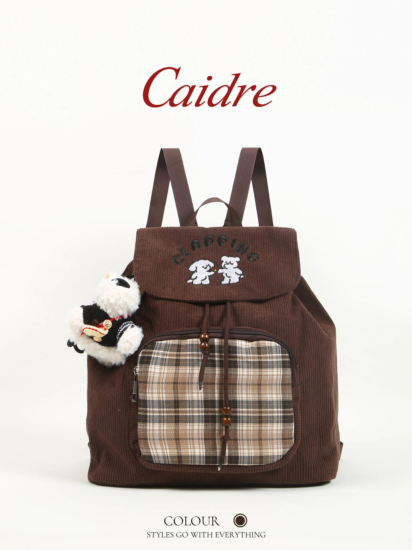 

Сумка-рюкзак Caidre Cute Little Dog Canvas Bapa для женщин, новинка 2025 года, для колледжа, студентов, для книг, для путешествий, маленькая, мягкая, для ежедневных поездок