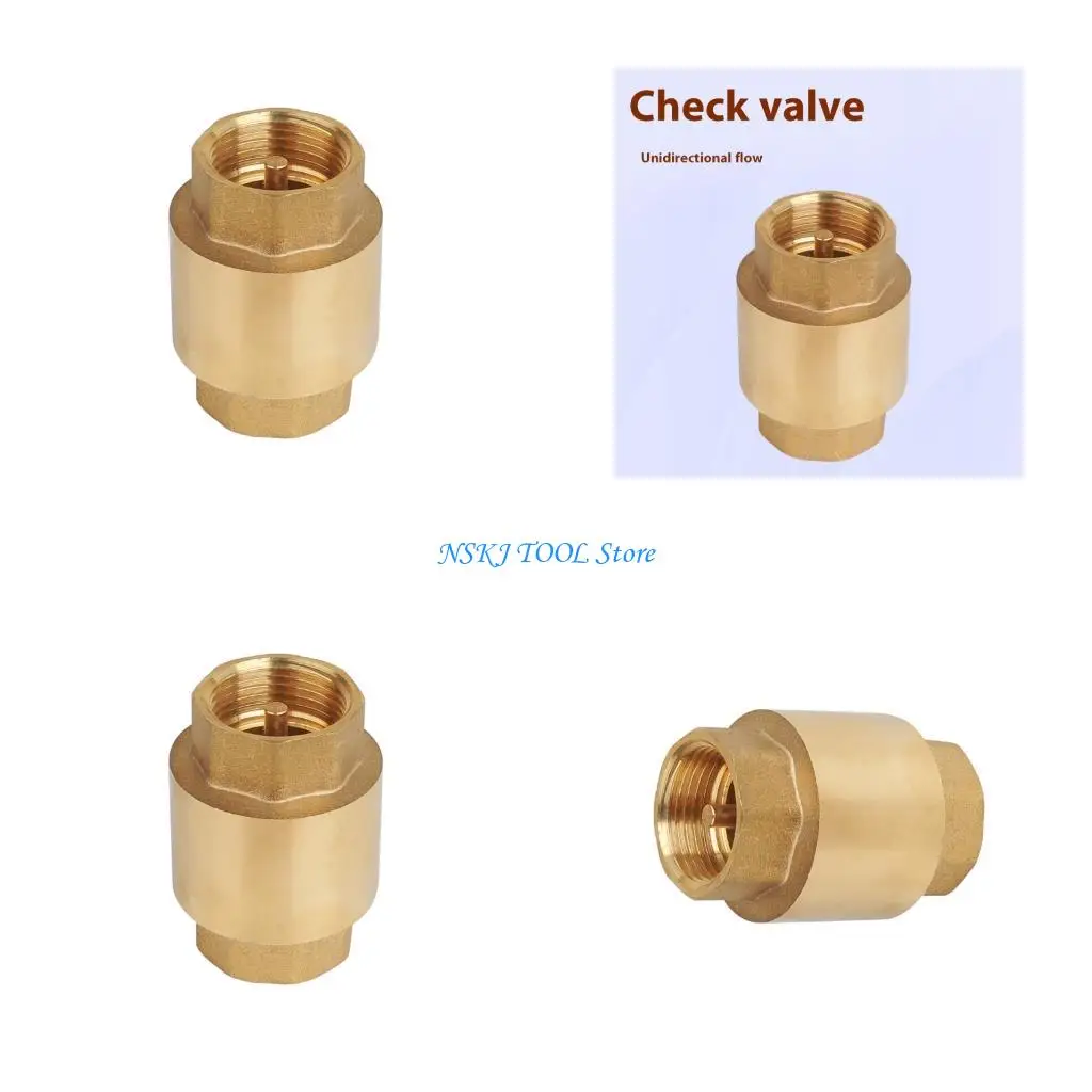 L8RC Vertical Check Valves Brass Internal Thread Connection Spring Assisted Closure 4 Inch Thickened Structure Pipe Fitting