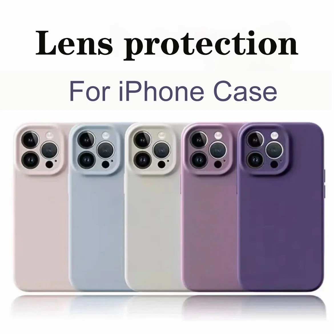 Hülle für iPhone 17 16 13 Original Flüssigsilikon Handyhülle für iPhone 16 Plus 15 14 13 17 18 Pro Max 18Pro 17Pro Hüllen mit Linsenschutz – Detail 2