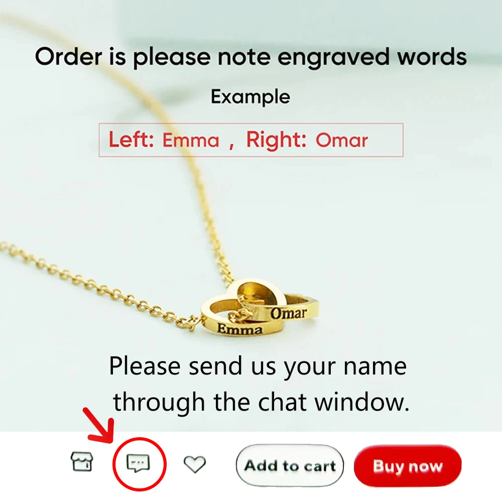 Rotating Eternal Rose Box Engraved Name Valentine’s Day Anniversary Gift Double Heart Necklace for Wife Girlfriend Lover Custom