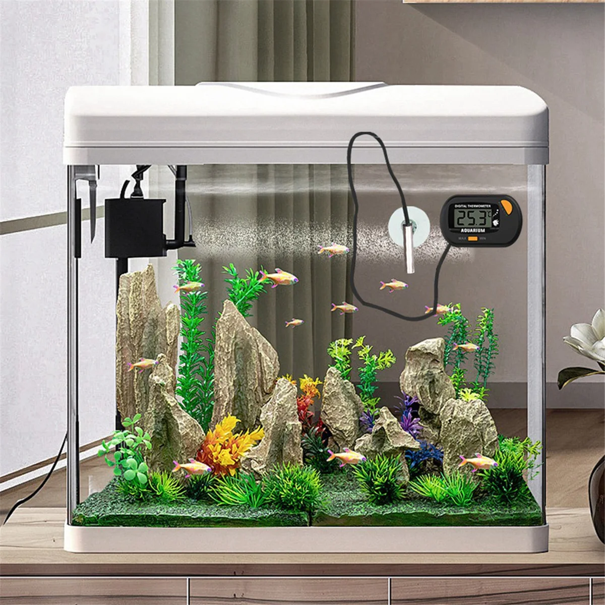 -50℃ - 70℃ Digital Aquarium Fish Tank Thermometer with Suction Cup Temperature Sensor Meter Tester