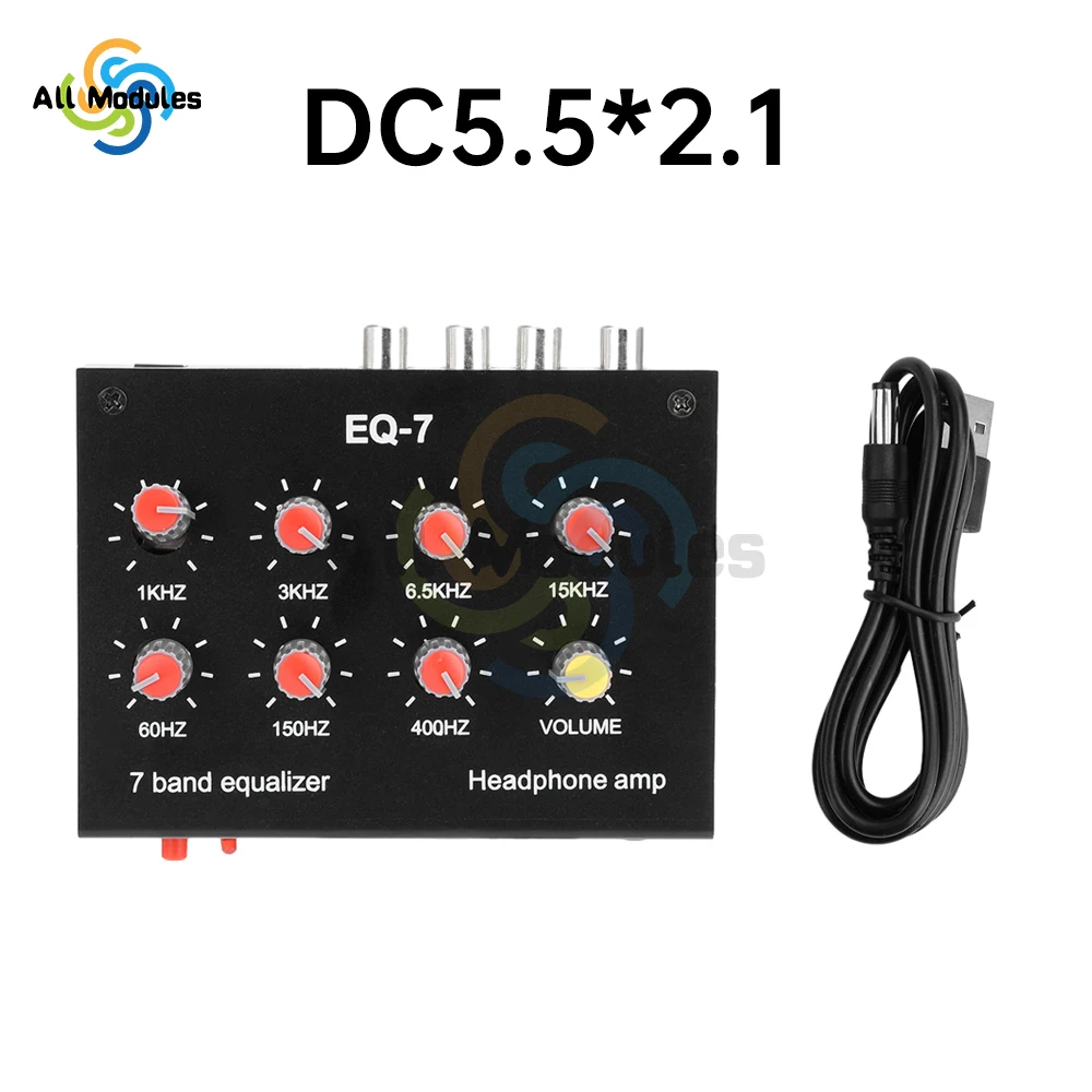 EQ-7 Audio Preamplifier EQ-7 7 Band Equalizer Adjust High School Bass Sound Amplifier Module For Speaker Mobile Phone Computer