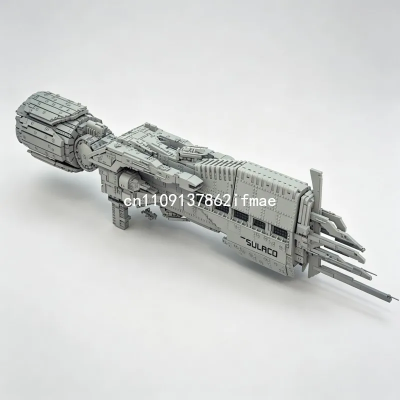 USS SULACO 9739Space War Military MOC SpaceShip Battle Model Custom Puzzle Architecture DIY Education Assembly Model Toy Gift