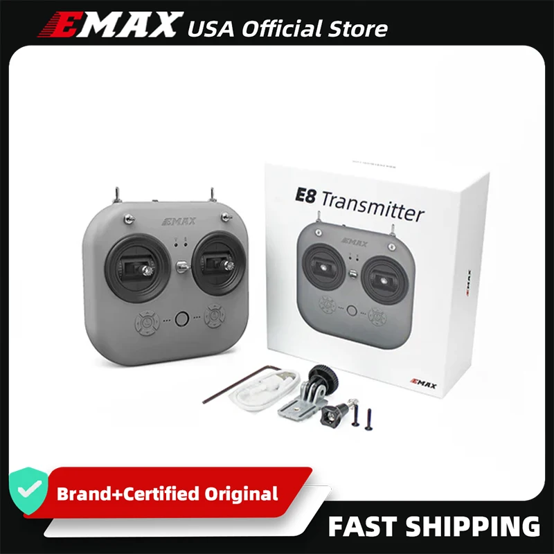 

EMAX USA Official E8 8CH Remote Transmitter for FPV Racing Drone D8 D16
